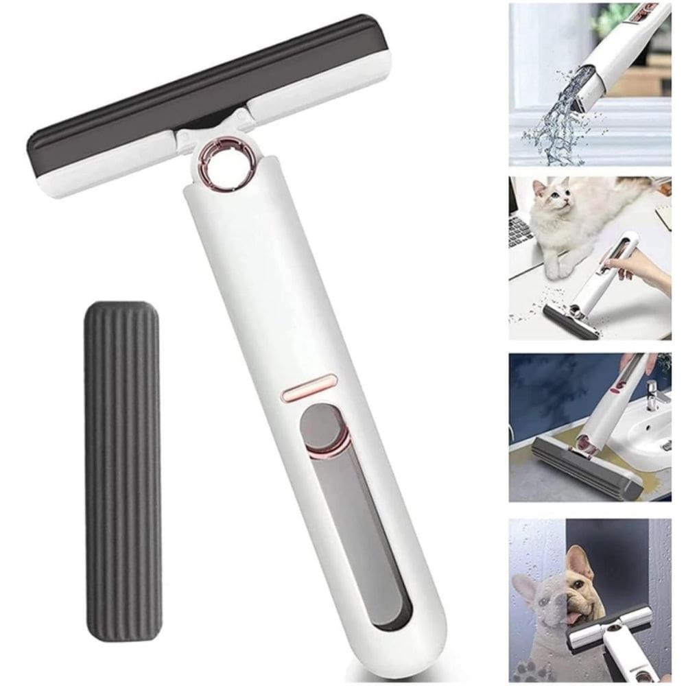 Mop Limpeza Mini Portátil Vidro Espelho Flexível Ajustável
