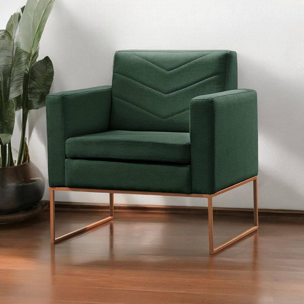 Poltrona para Sala de Estar Base Apolo Luxo Verde