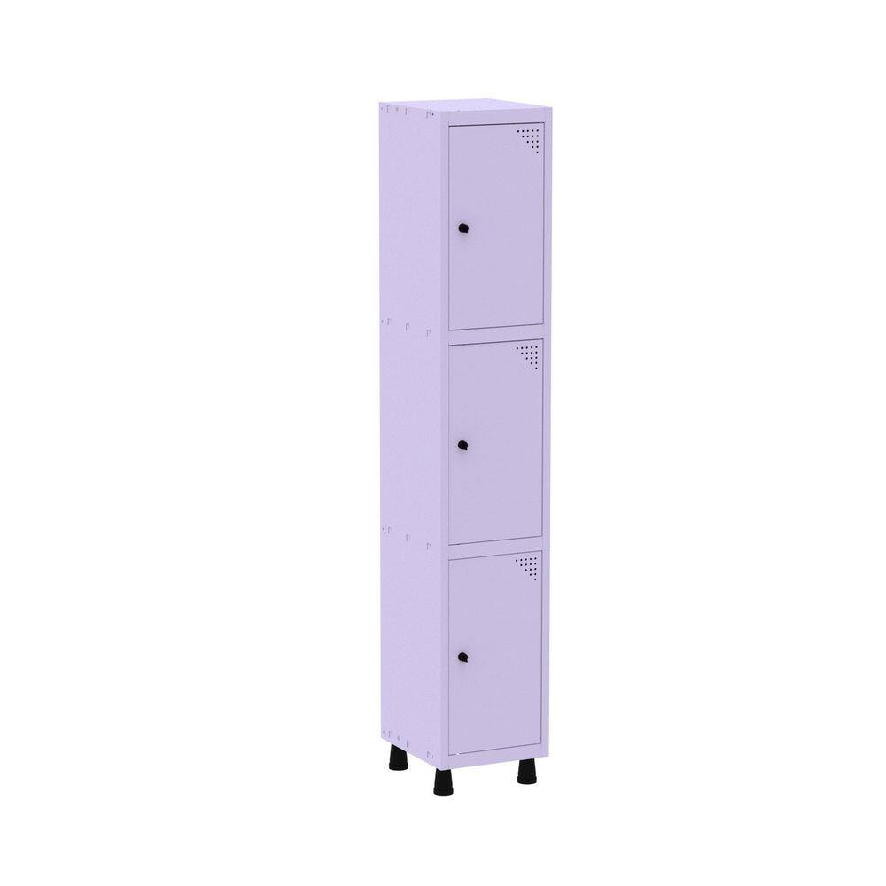 Roupeiro em Aço Mt 1v 3 Portas Pitâo Lilás