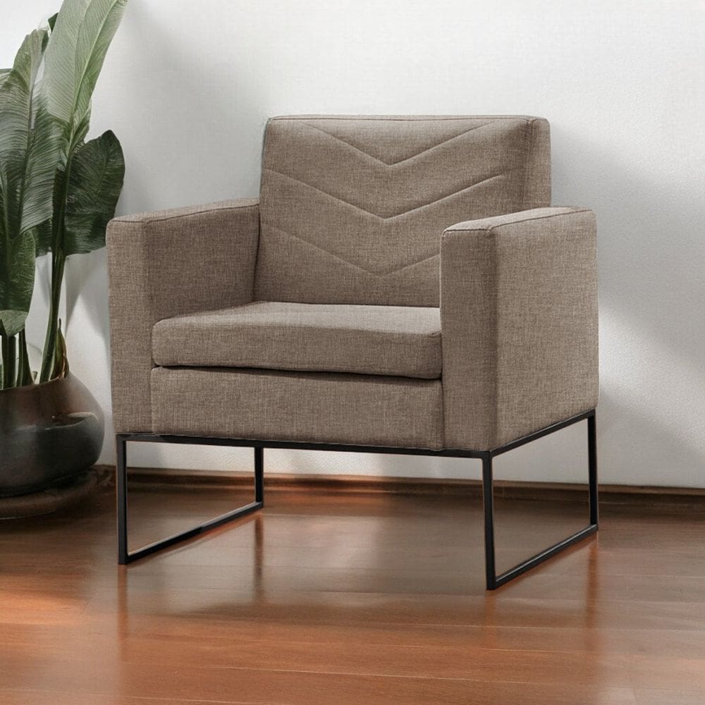 Poltrona para Sala de Estar Base Apolo Luxo Cappuccino