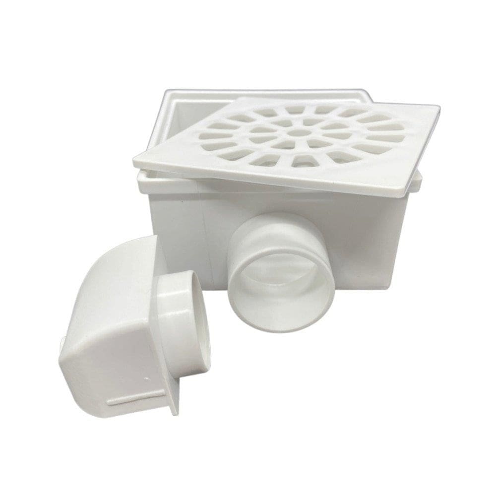 Ralo Sifonado Quadrado Rebouças 100x52x40 | Saída Lateral, SM, Branco
