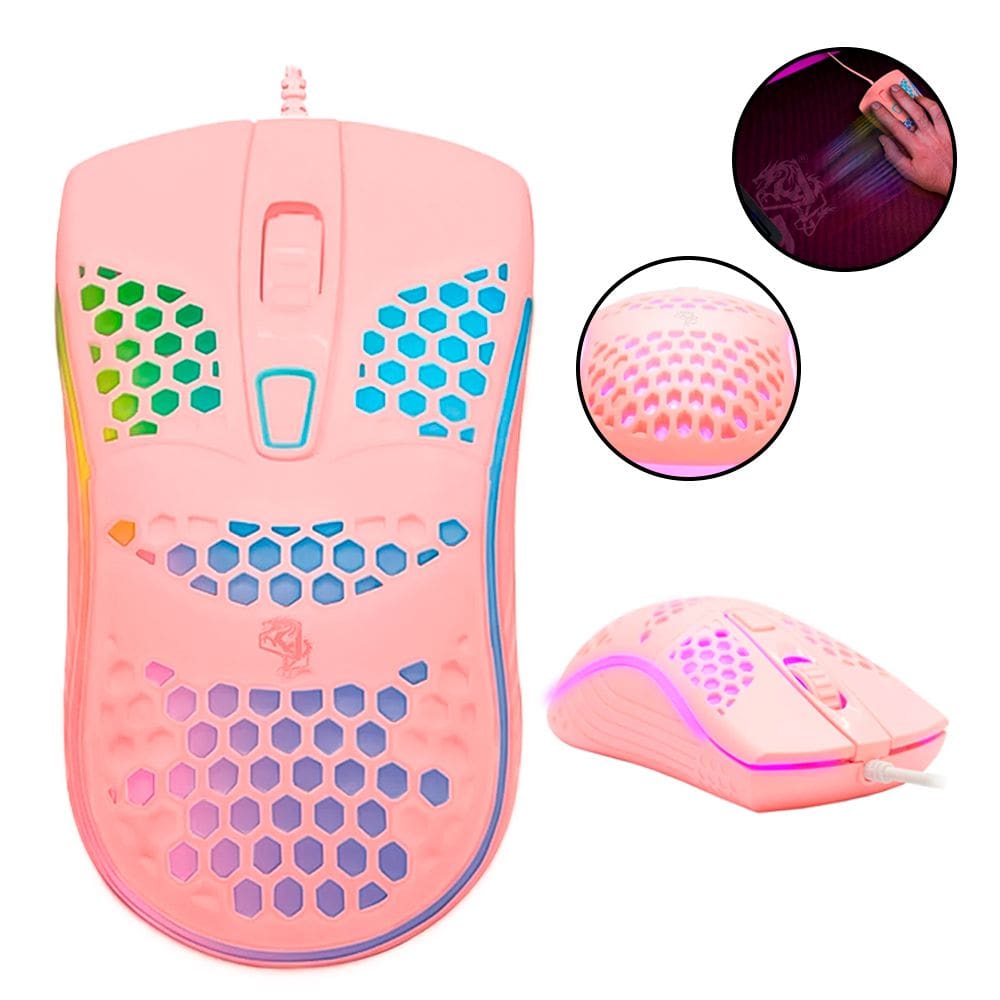 Mouse Gamer Dragon War Light 2400dpi Rosa MGDWL3 ELG