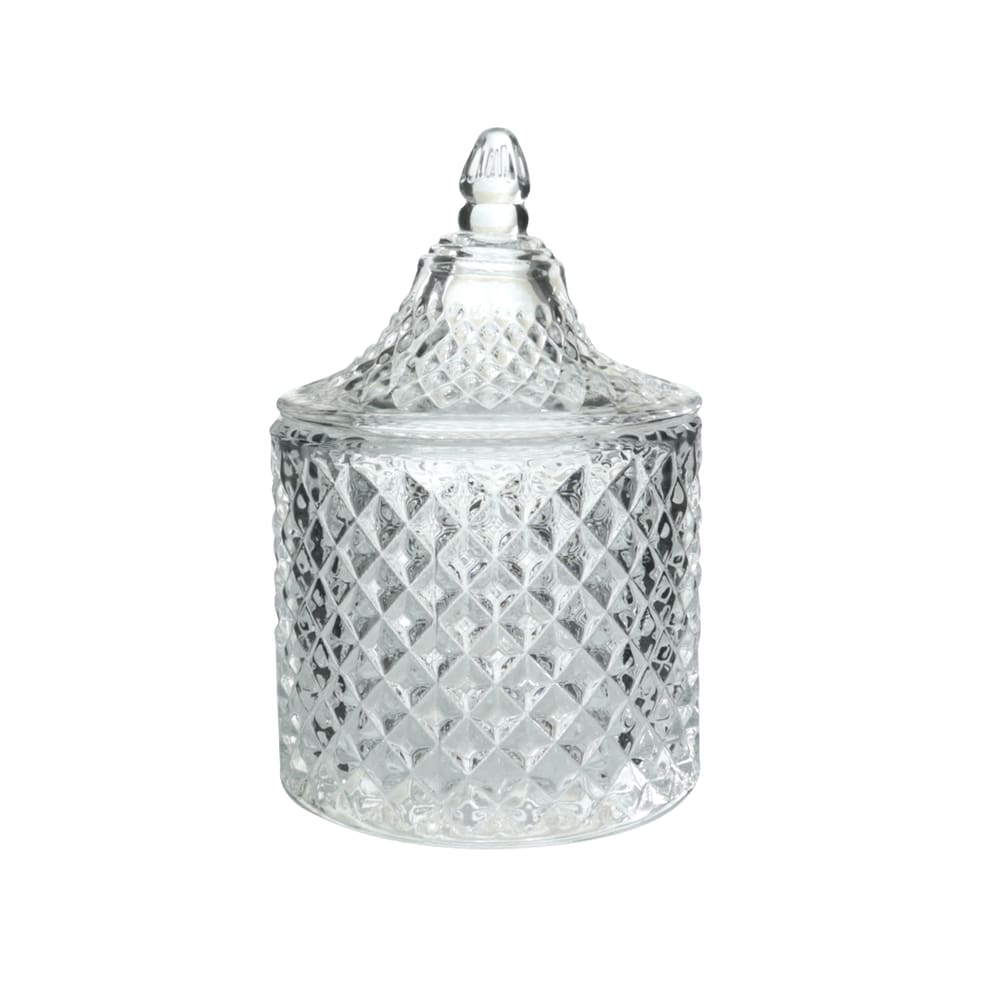 Mini Bomboniere De Vidro Com Tampa 10X6cm