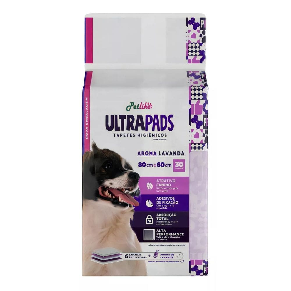 Tapete Hig Ultra Pads 60X80cm 30 Un - Lavanda (A29cm L20cm C19cm)