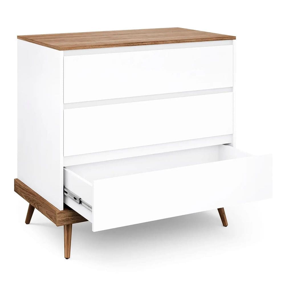 Cômoda 3 Gavetas Canção de Ninar - Branco Amendola Rustica