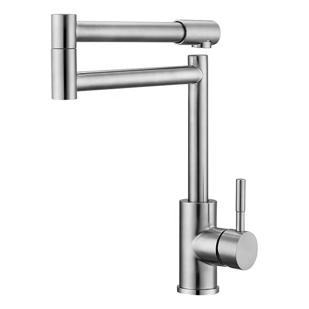 Torneira Monocomando Inox Articulada 360º Mesa Escovada 1/4