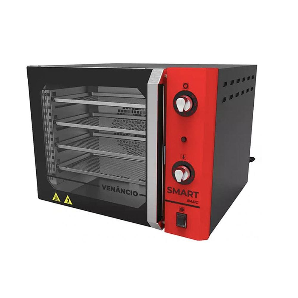 Forno Convector Smart Elétrico 4 Esteiras Vermelho FCSB4E Venâncio