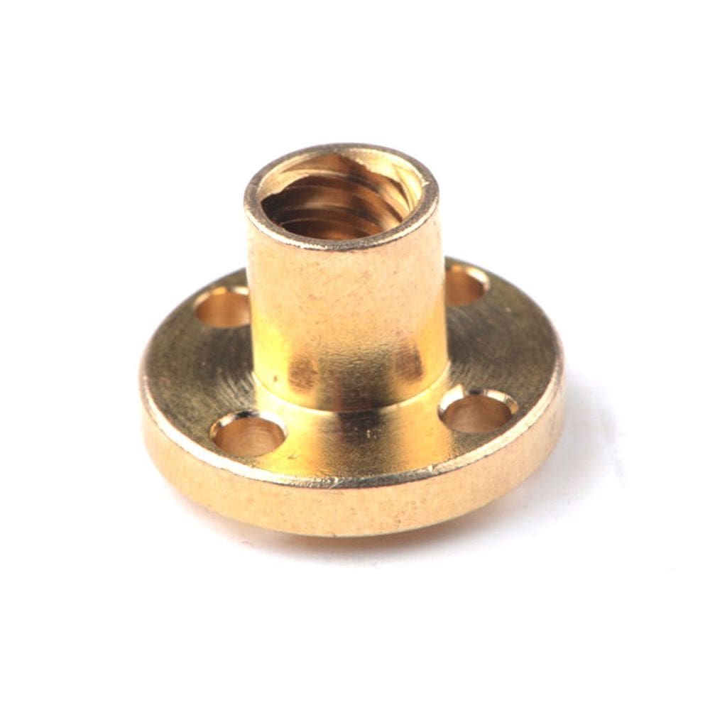 Castanha Flange De Latao Tr8 Passo 2Mm