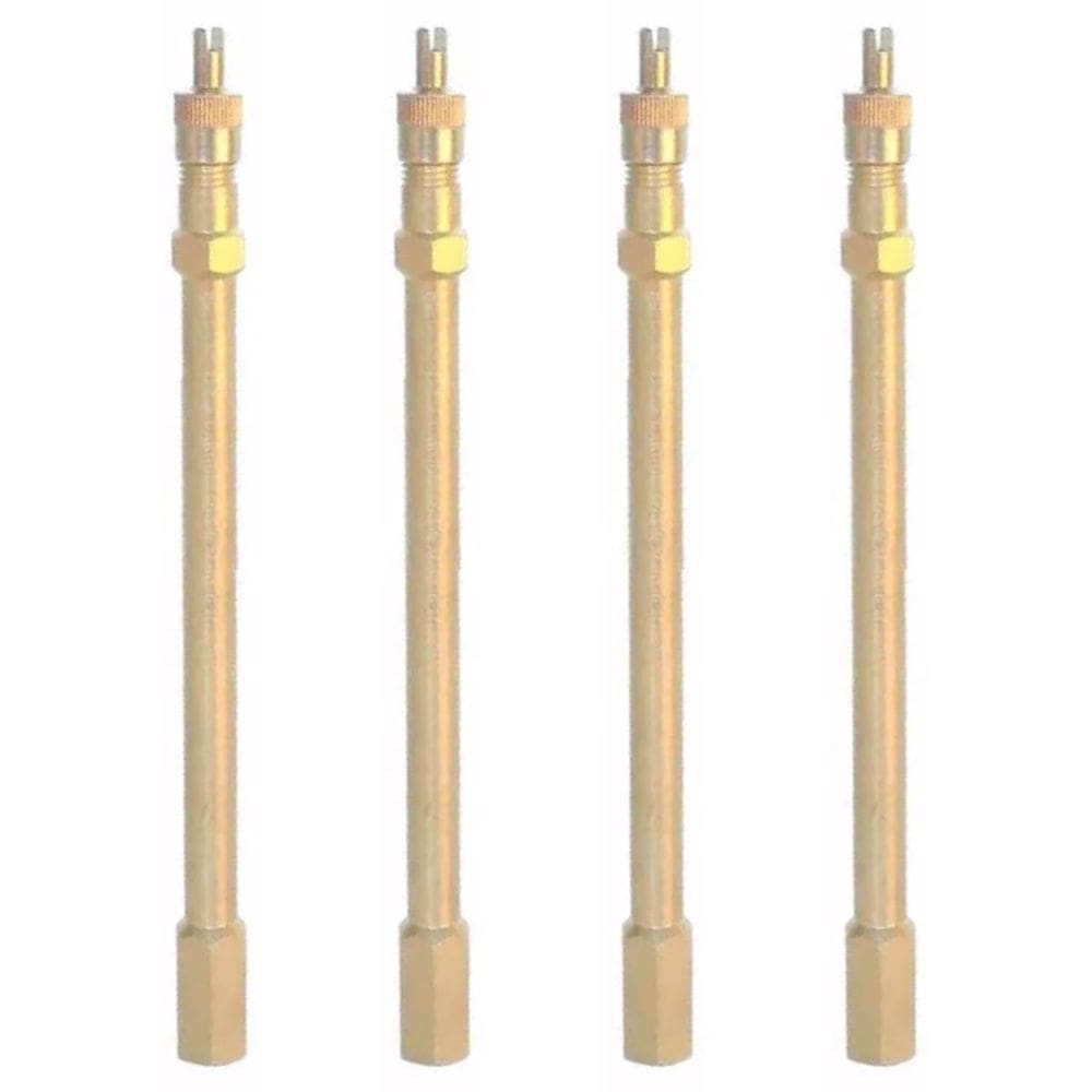 4 Prolongador Extensão Rígida Metal 125Mm Bico De Roda