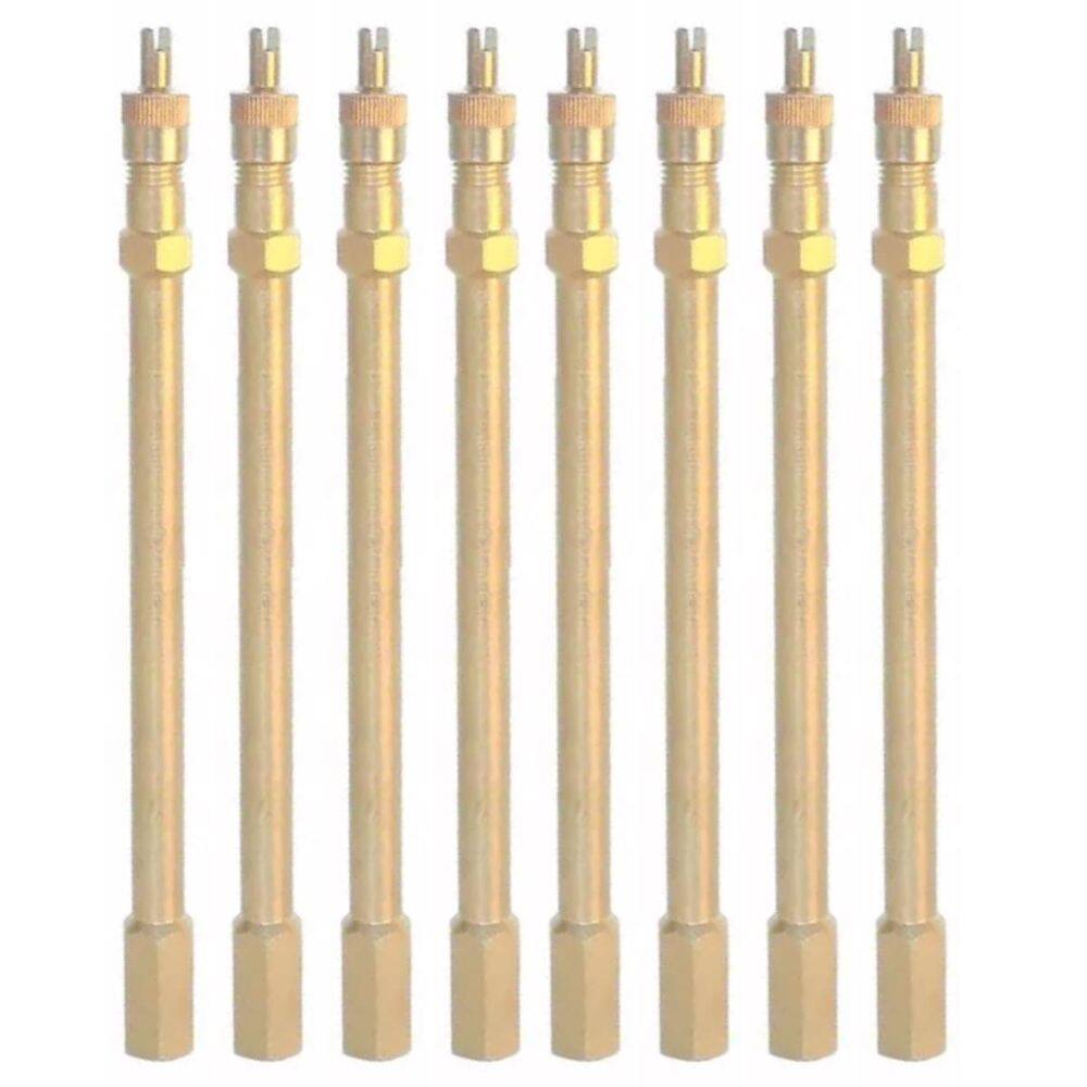 8 Prolongador Extensão Rígida Metal 125Mm Bico De Roda