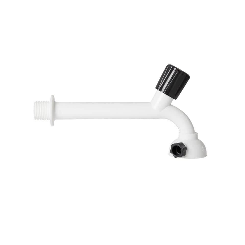 Torneira para Cozinha Rebouças 15cm 1/2-3/4 Branca com Chuveiro/Jato - Embalagem com 12 Unidades