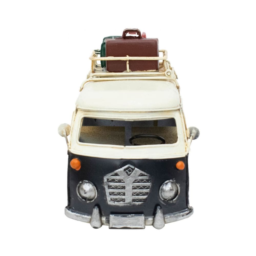 Miniatura Kombi Preto Porta Retrato 13x19.5x9.3cm - Retrô