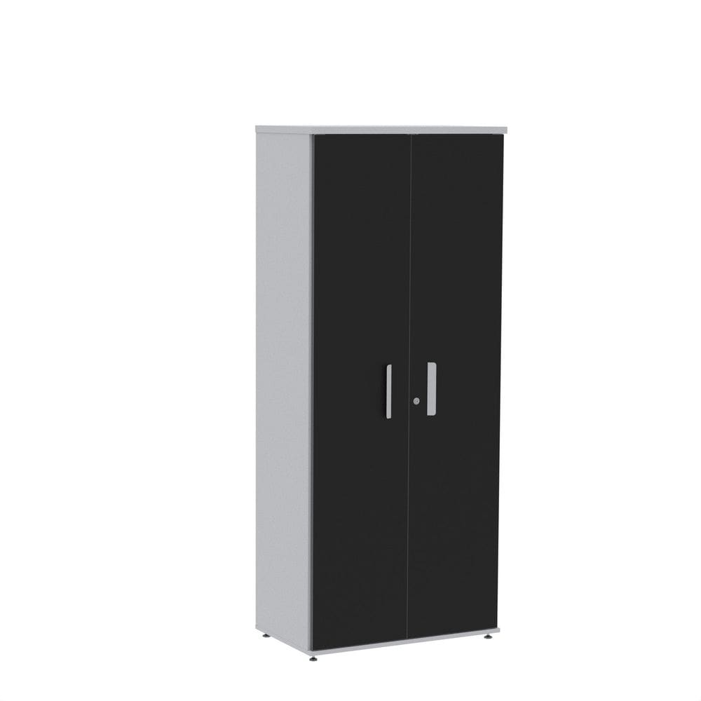 Armário para Escritório Alto 02 Portas Pivotante Aac1600 Cinza/Preto
