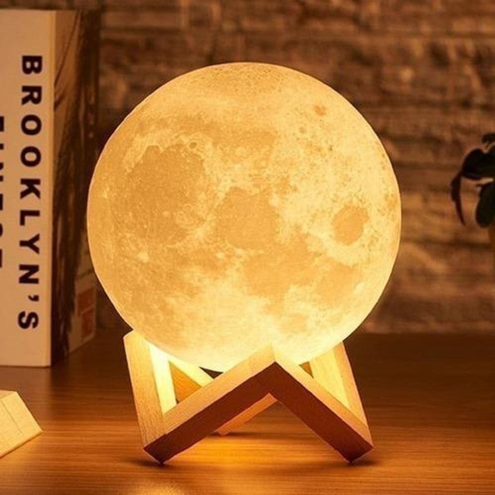 Lua Cheia Umidificador Luminária Abajur Lua 3D Premium