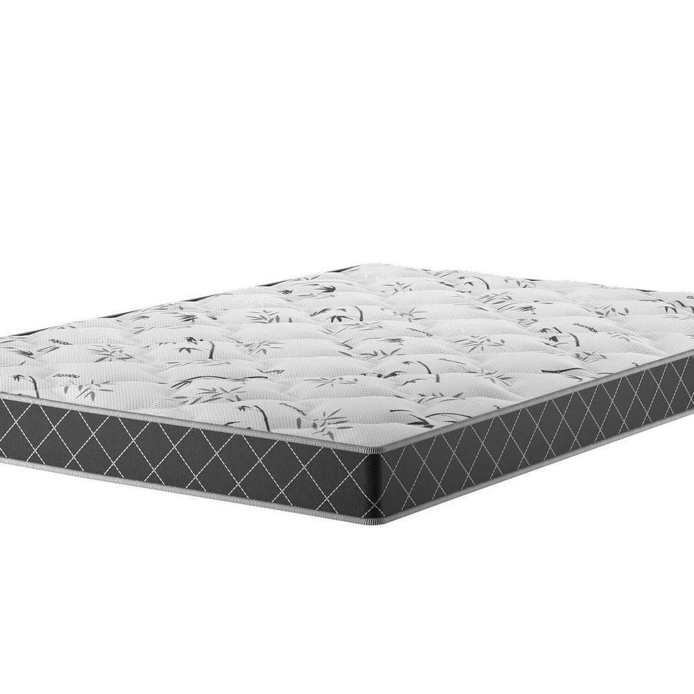 Colchão Espuma Casal D23 17cm 1,88m 1,38m Double Face Mobi Xadrez Preto
