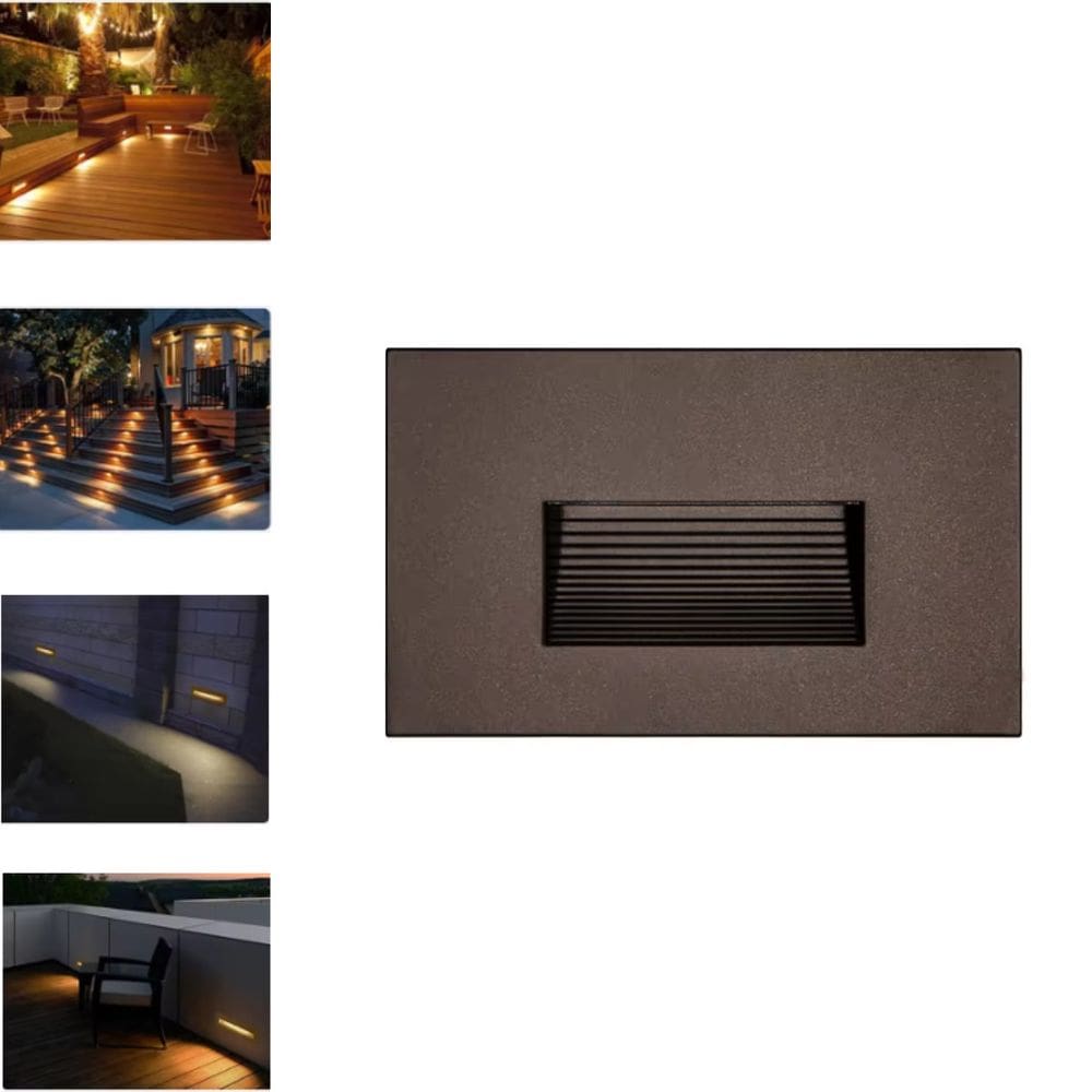 5 Balizador Led 4x2 Deitada De Embutir 2W Luz Branco Quente