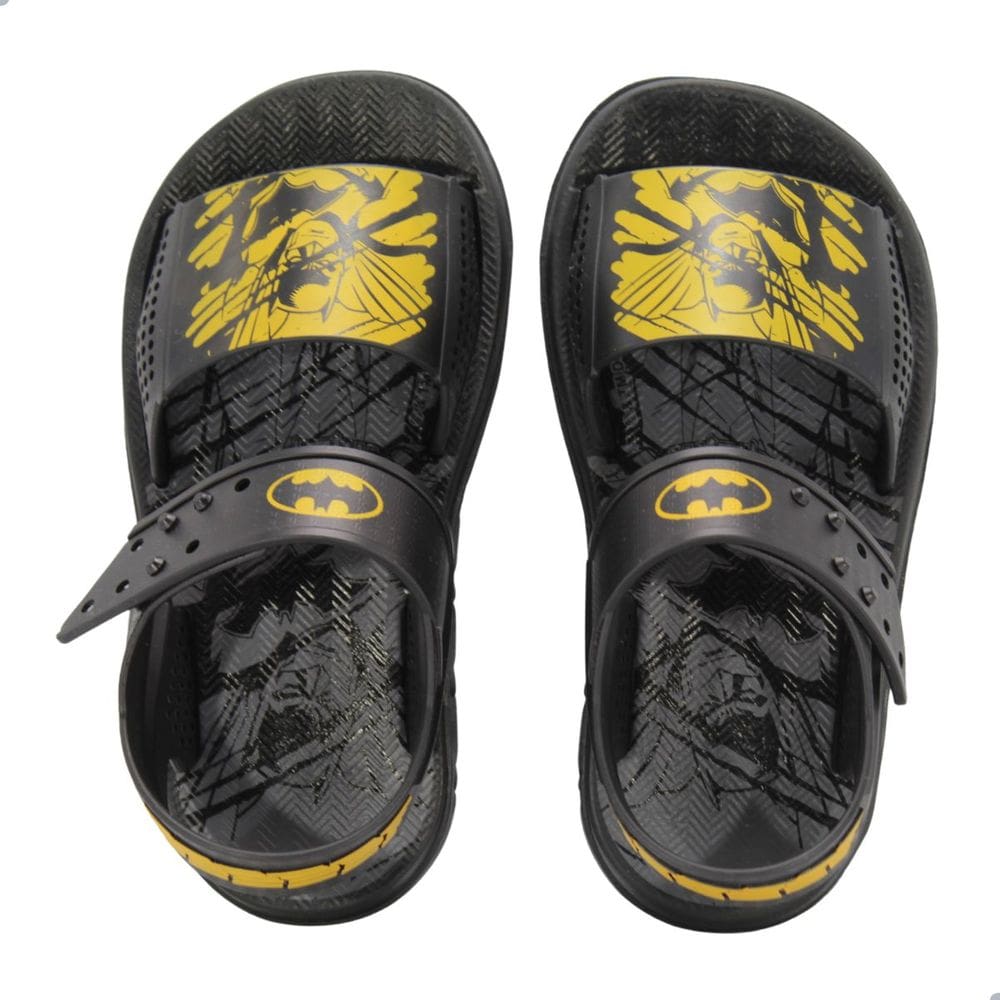 Sandália Grendene Kids Batman Batmochila Preto/Amarelo