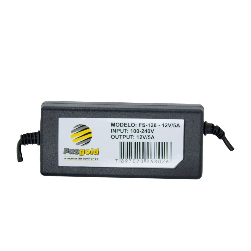 Fonte Cabeada Fasgold FS-128 12V 5A