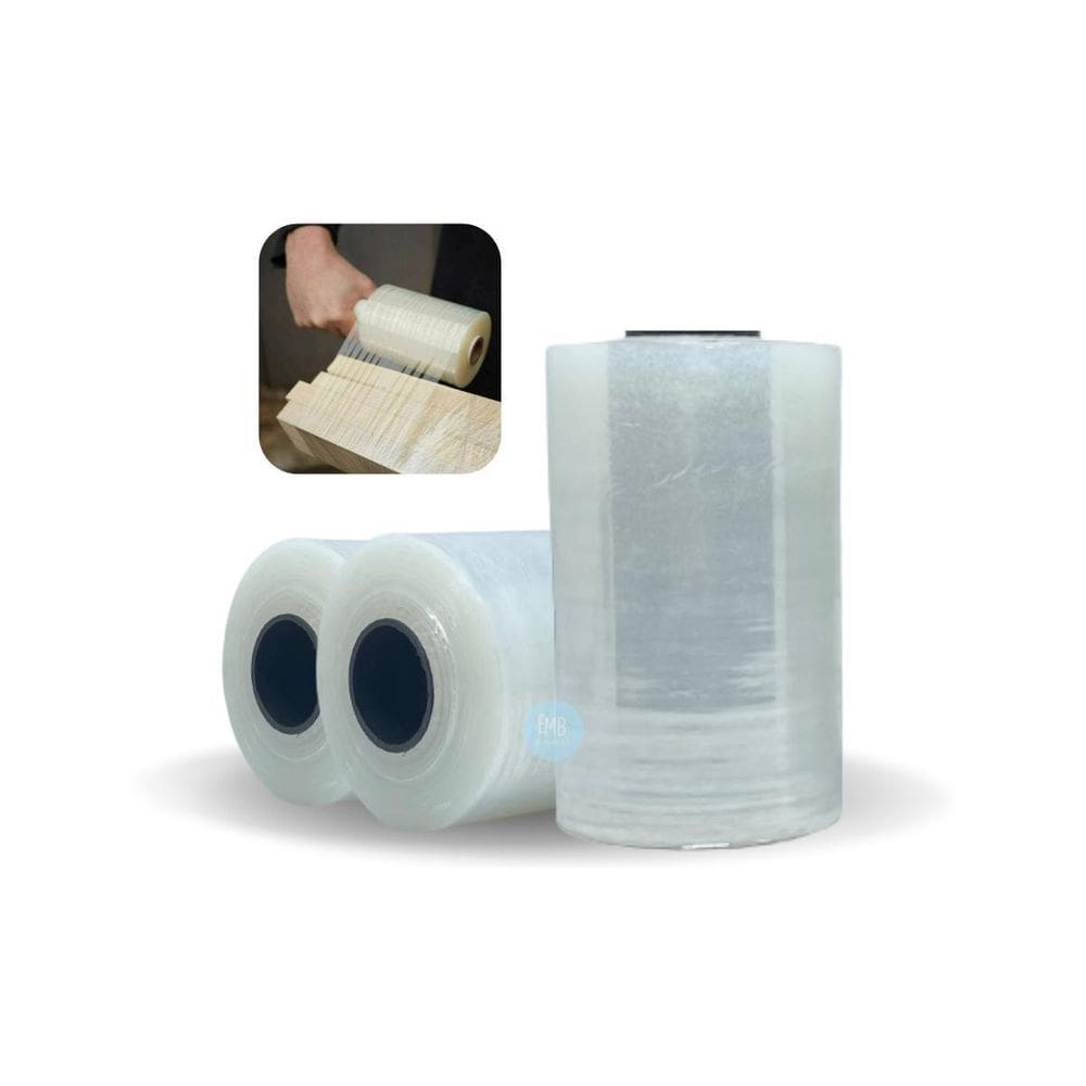 Kit 10 Rolos Stretch Filme 10Cm X 100M Alta Elasticidade