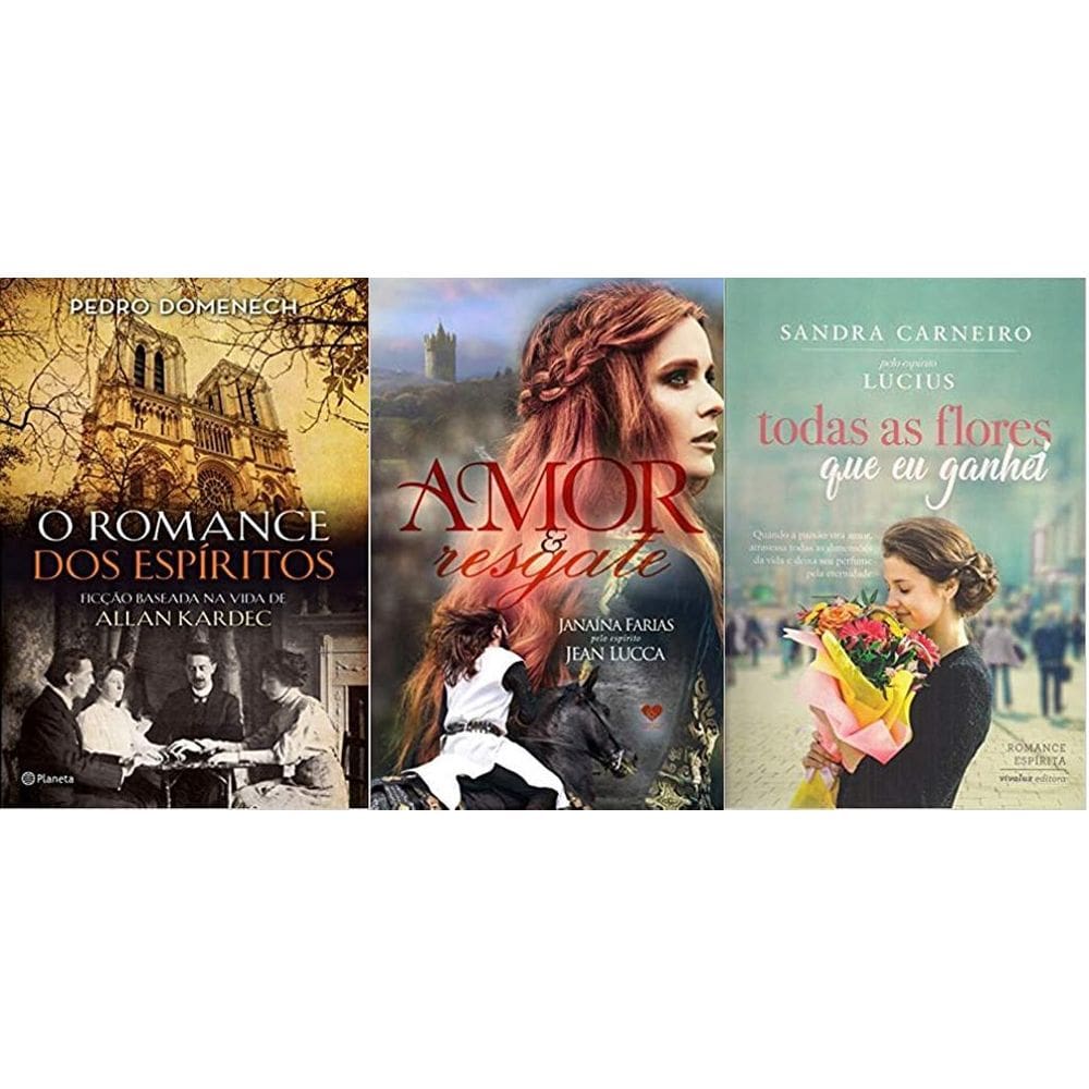 Kit 3 Livros O Romance Dos Espíritos + Amor E Resgate +