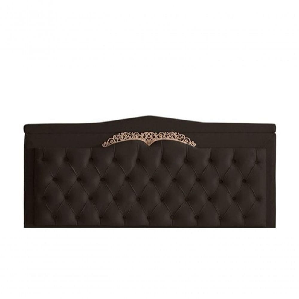 Cabeceira De Cama Box Painel Helena Casal 140 Cm Retro Capitonê Botão Encapados Suede Marrom Eli Móveis