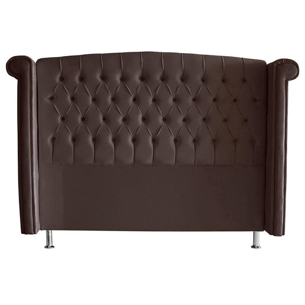 Cabeceira De Cama Box Luxo Queen 160 Cm Suede Rosê Eli Móveis