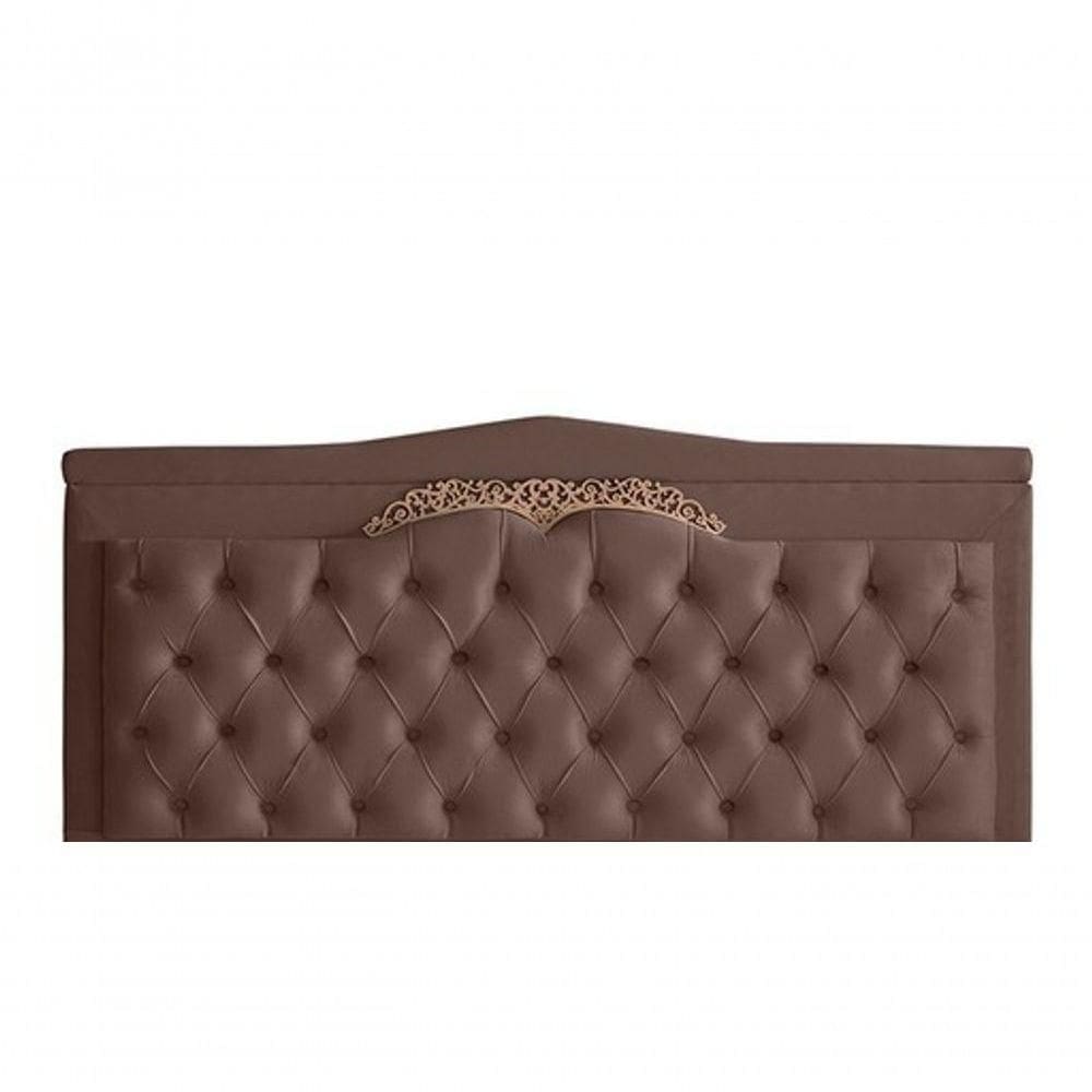 Cabeceira De Cama Box Painel Helena Casal 140 Cm Retro Capitonê Botão Encapados Suede Rosê Eli Móveis