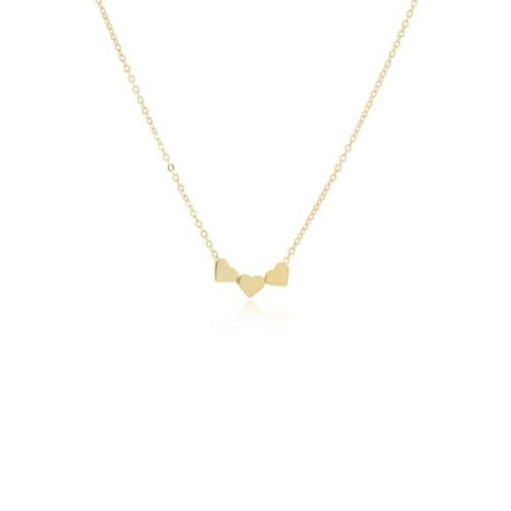 Colar Corações Folheado a Ouro 18K