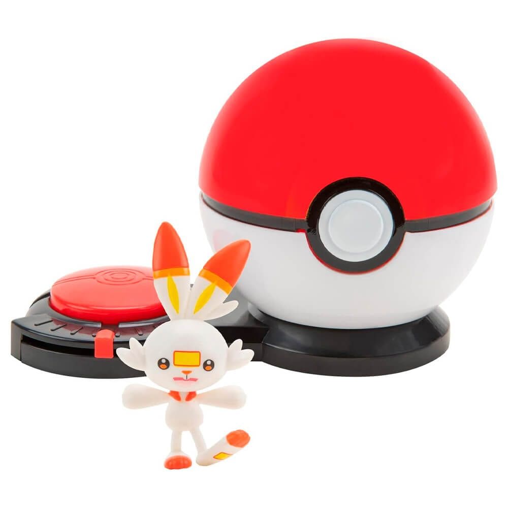 Jogo de Boneco Pokémon Surprise Attack Game - Scorbunny + Poké Bola | Jazwares