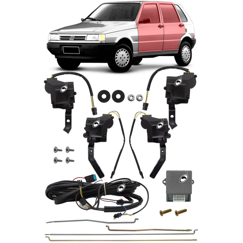 Kit Trava Elétrica Tragial FTU4MN Uno 1985 a 2013 4 Portas