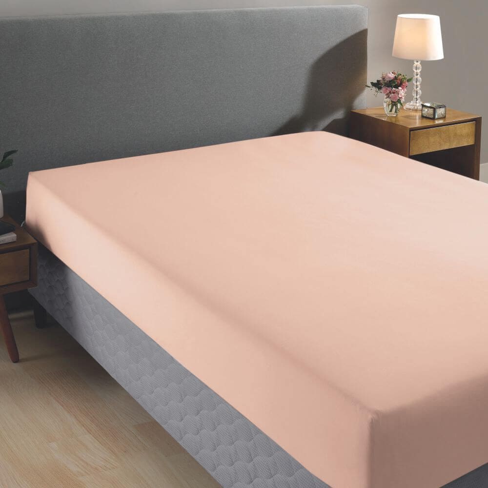 Lençol Avulso Casal Priori Liso Com Elástico 1,38m x 1,88m x 35cm - Dohler