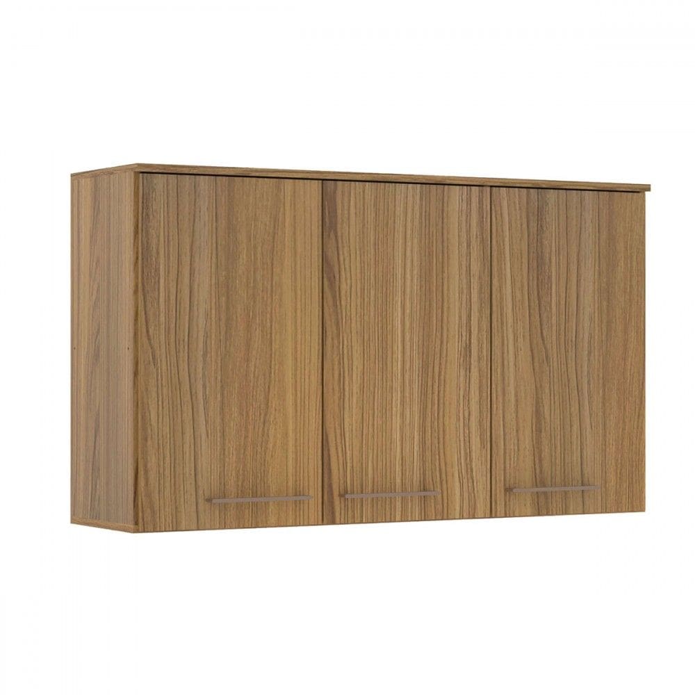 Armário Aéreo Cozinha 120 Cm 3 Portas 1 Prateleira Ipê - Decibal