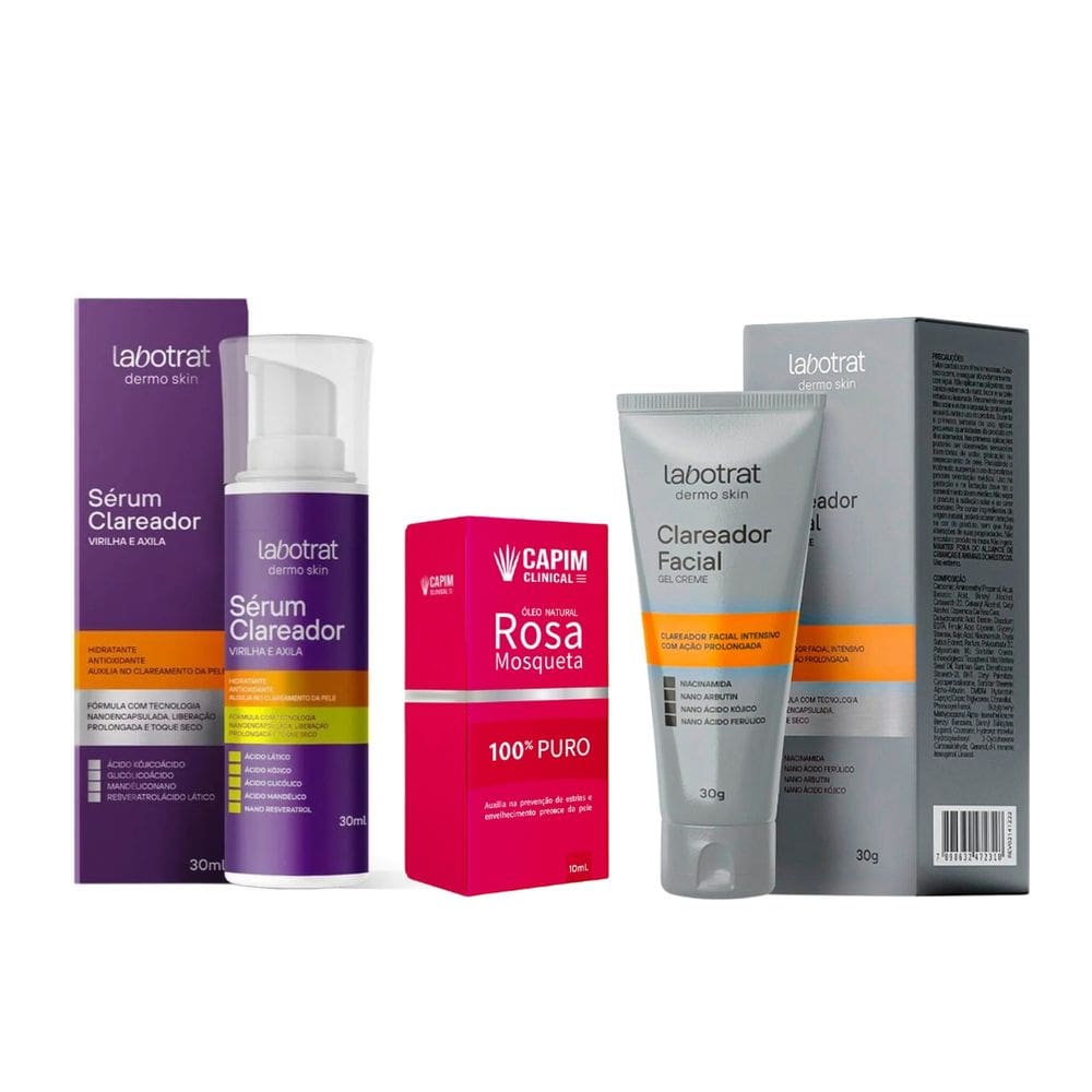 Kit Skin Care Clareador Antimanchas Facial E Corporal (3 Produtos)