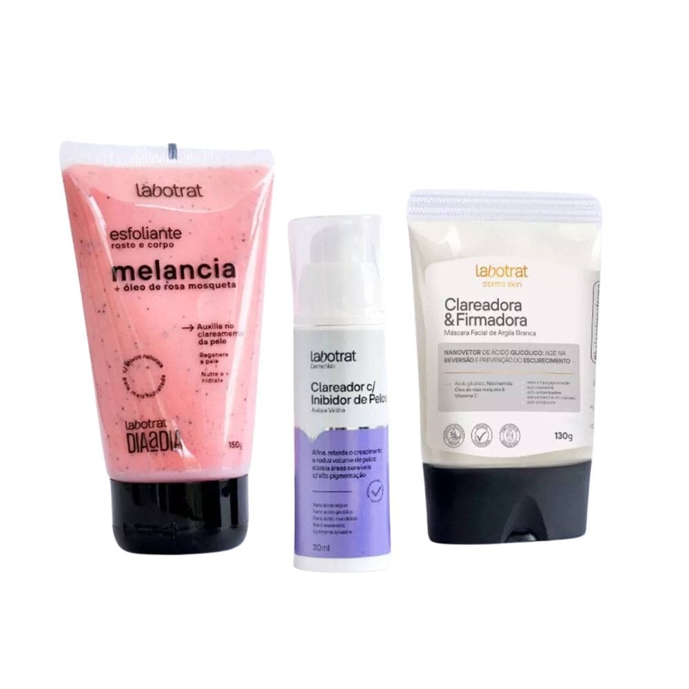 Kit Corporal Antimanchas Skin Care Clareador Areas Sensiveis Labotrat (3 Produtos)