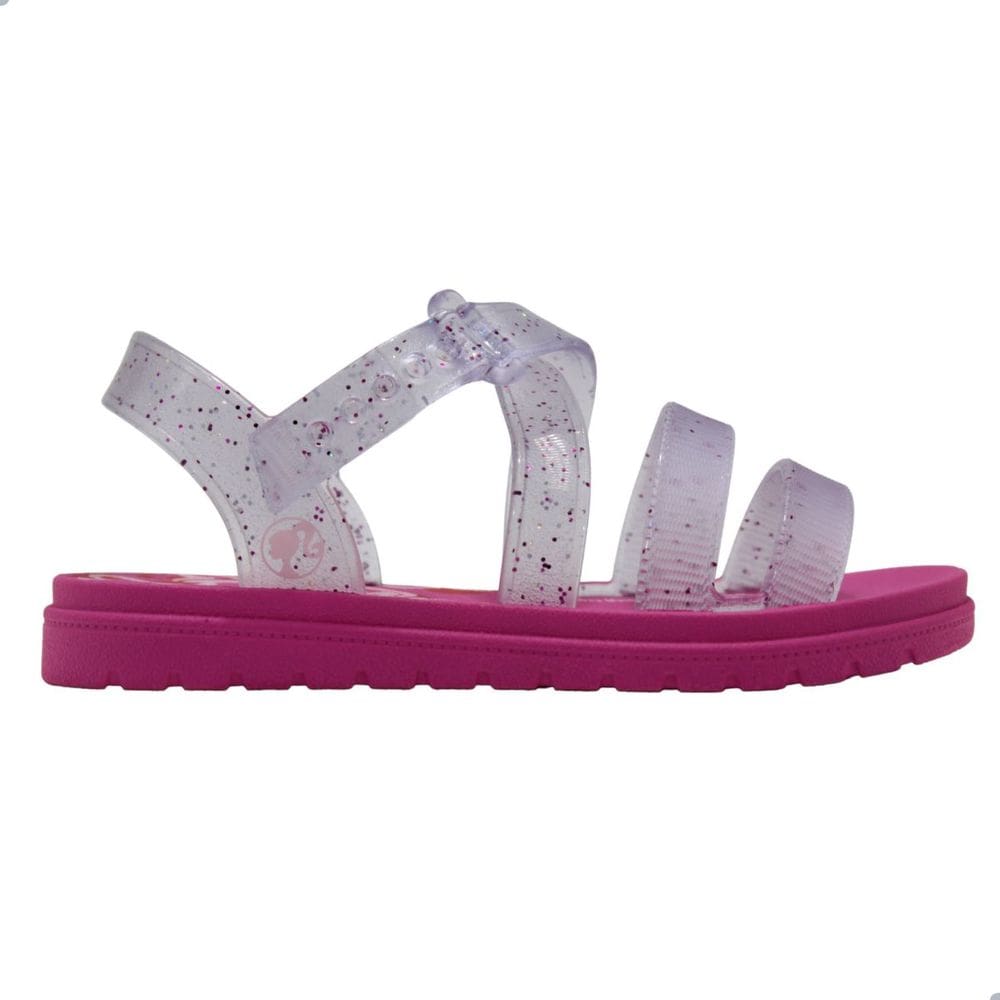 Sandália Infantil Grendene Kids Barbie Sweet Bag Rosa/Vidro Glitter