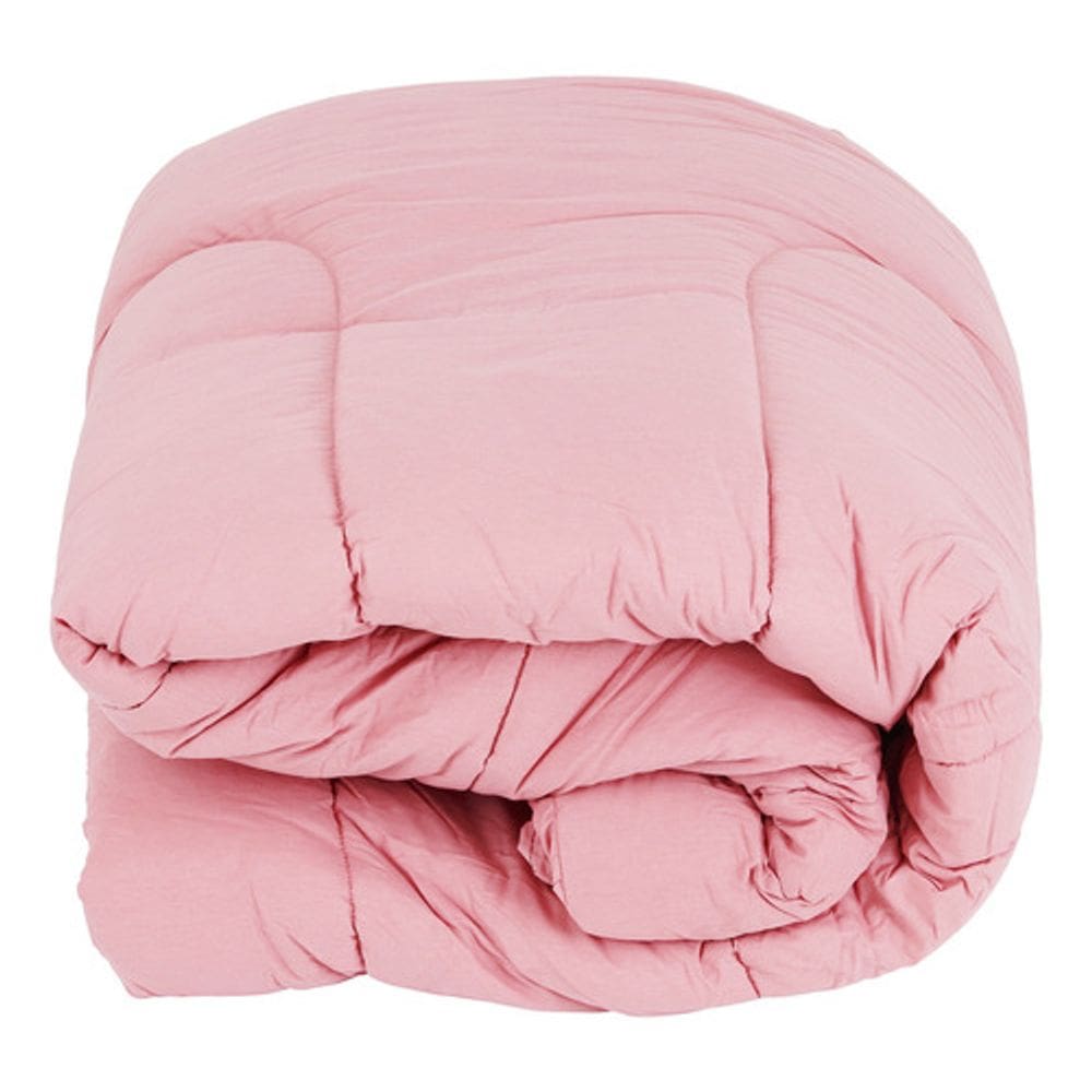 Edredom Solteiro Algodão Rosa Liss 180 Fios 180x240 Cm
