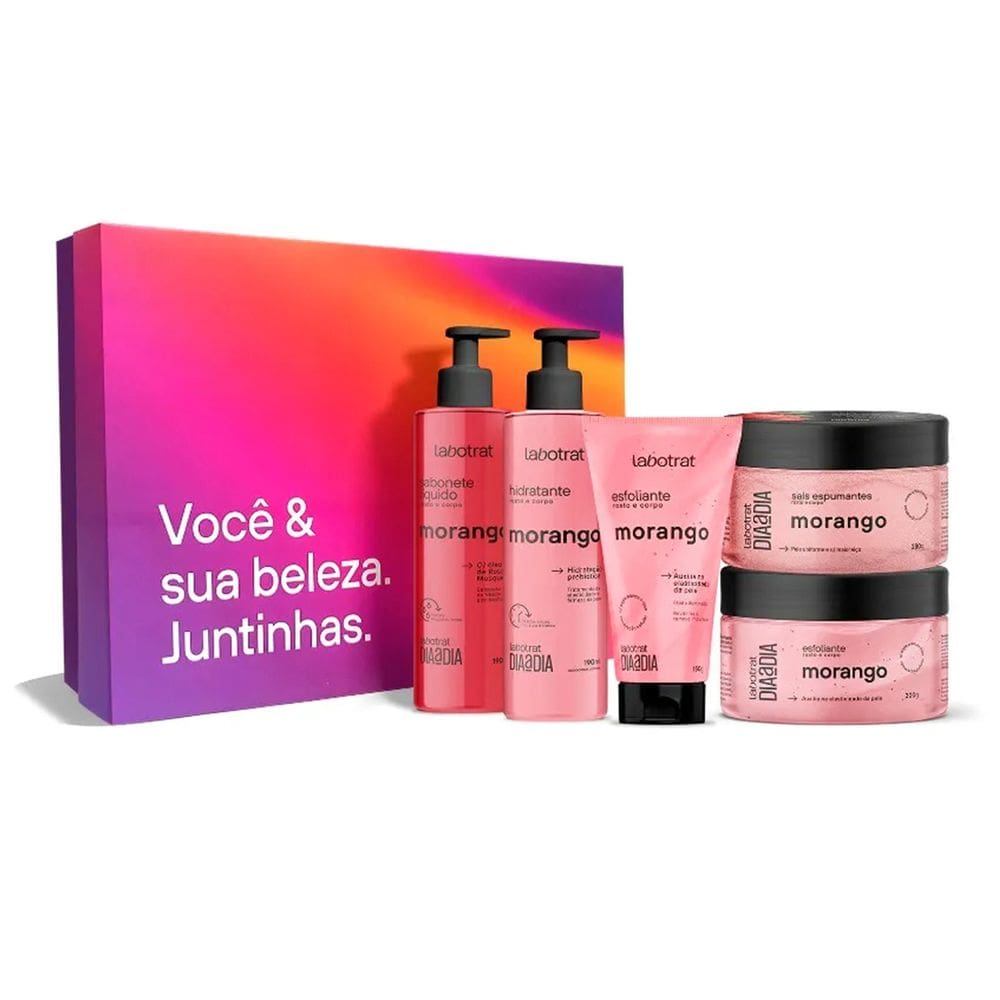 Kit Dia A Dia Experiencia De Banho Morango C/ 5 Itens - Labotrat