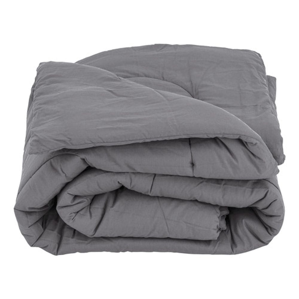 Edredom Solteiro Algodão Cinza Liss 180 Fios 180x240 Cm