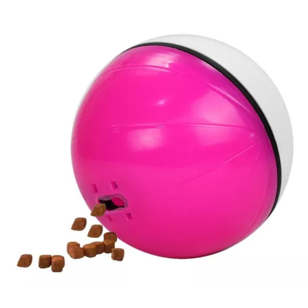 Bolinha interativa Pet Ball Cachorro Brinquedo Petisco Ração Rosa