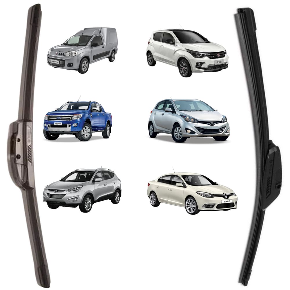 Palheta Bosch Aerofit Dianteira Esquerda + Direita Renault Fluence 2016 A 2024