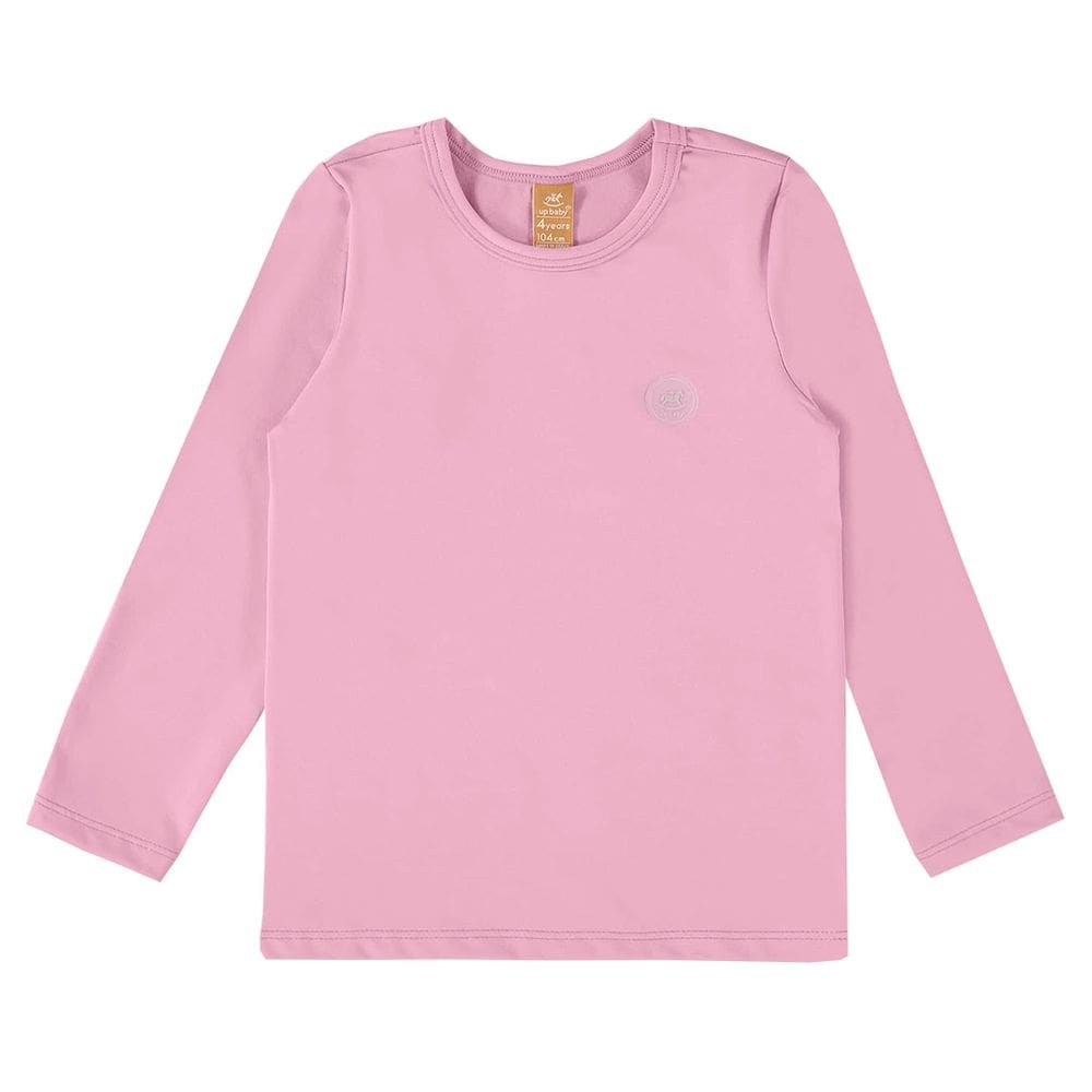 Camiseta Praia Infantil Proteção UV Rosa Prisma Up Baby