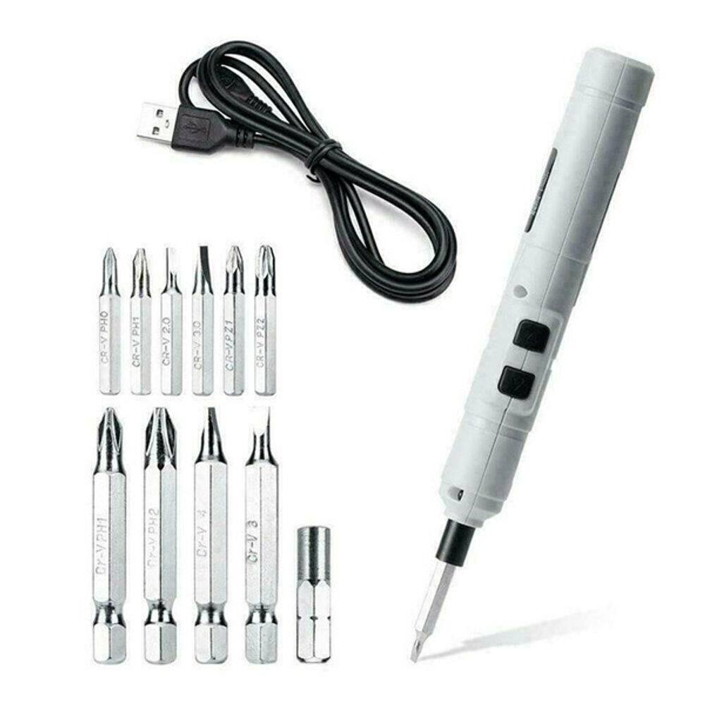 Kit Chave de Fenda Elétrica Recarregável Com Acessórios