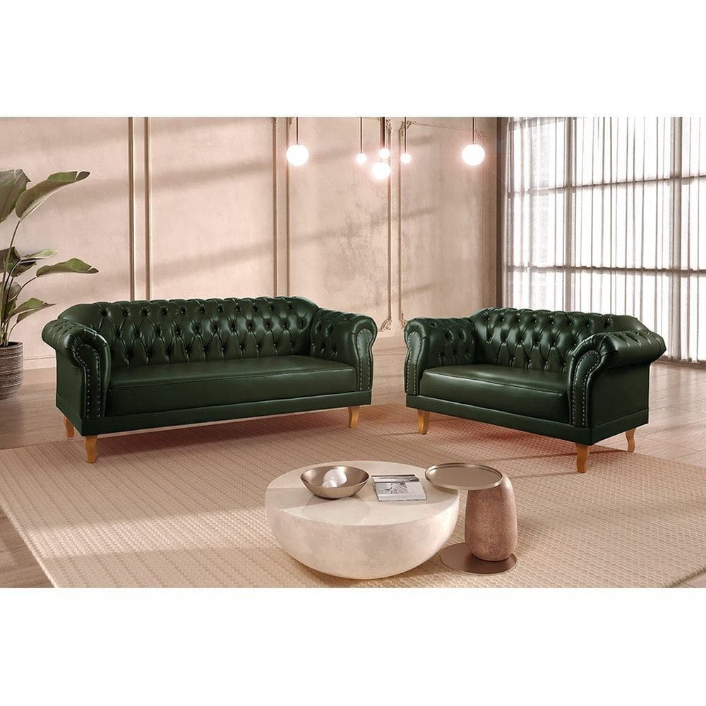 Conjunto de Sofás Chesterfield Duque Verde