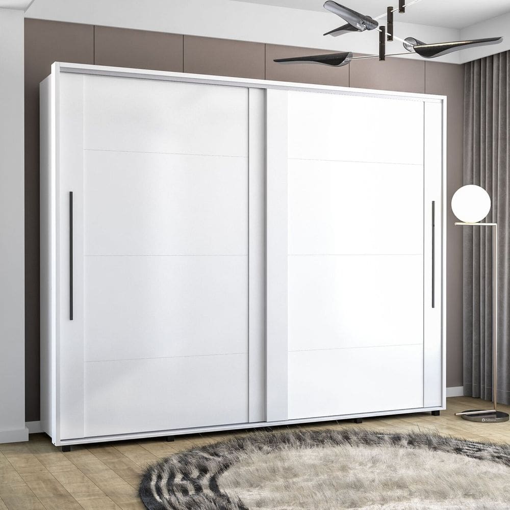Guarda-roupa 2 Portas de Correr Sevilha Branco