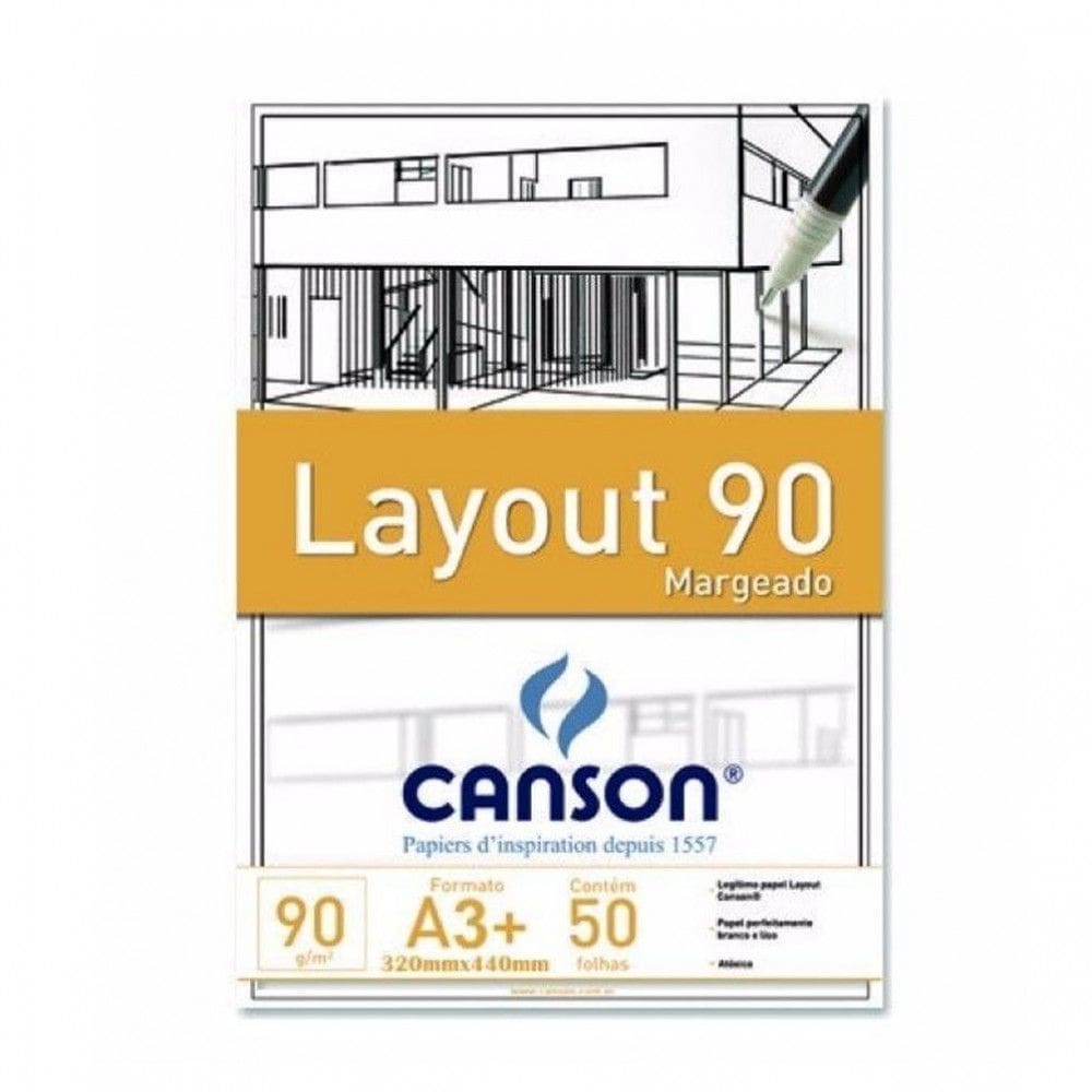 Bloco Canson A3 Layout 90 Margeado 50 Folhas