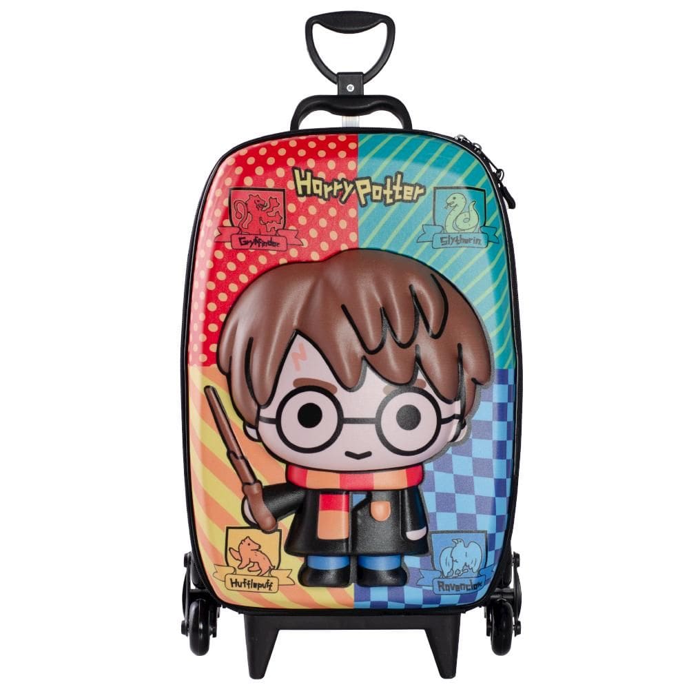 Mochila de Rodinhas 3D Maxtoy Harry Potter Casas Colorido