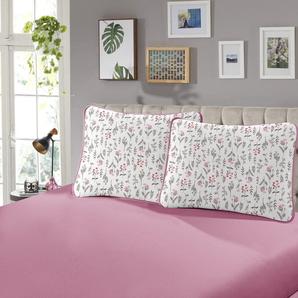 Jogo Cama Solteiro SBX Rubi Malha Sofia Rose