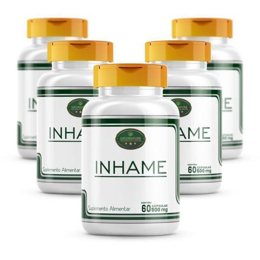 Inhame Puro Cápsulas 500Mg 5 Frascos Dioscorea