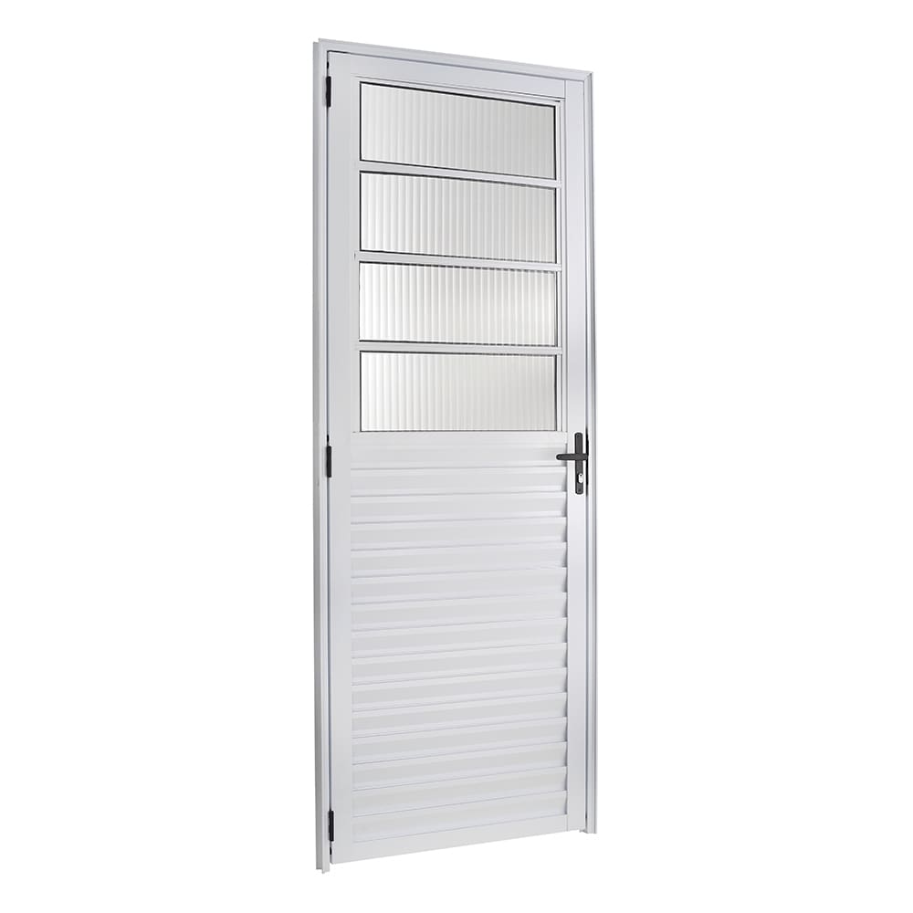 Porta basculante 2,10x80 lado DIREITO no alumínio branco