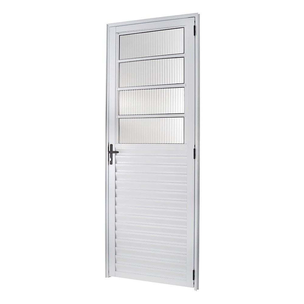 Porta basculante 2,10x80 lado ESQUERDO no alumínio branco